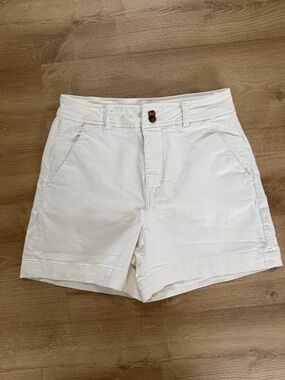 Classic High-Rise White Women's Shorts